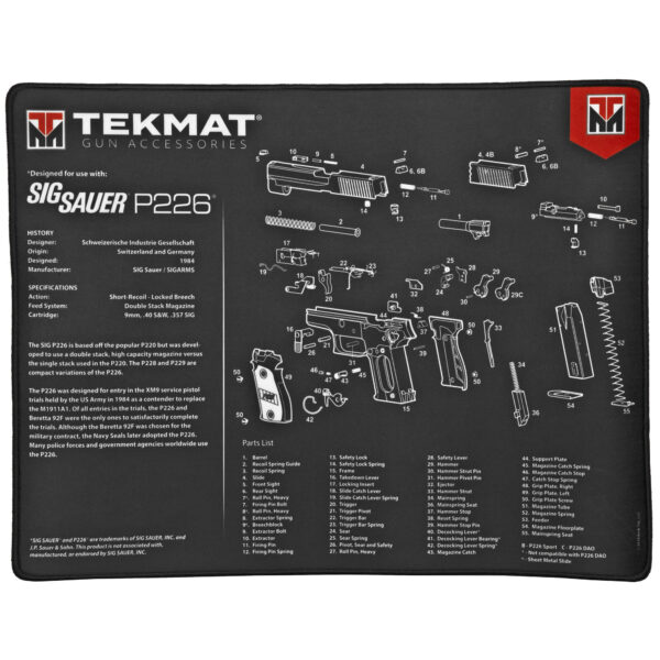 TEKMAT SIG P226 ULTRA PREMIUM GUN CLEANING MAT 15"X20"